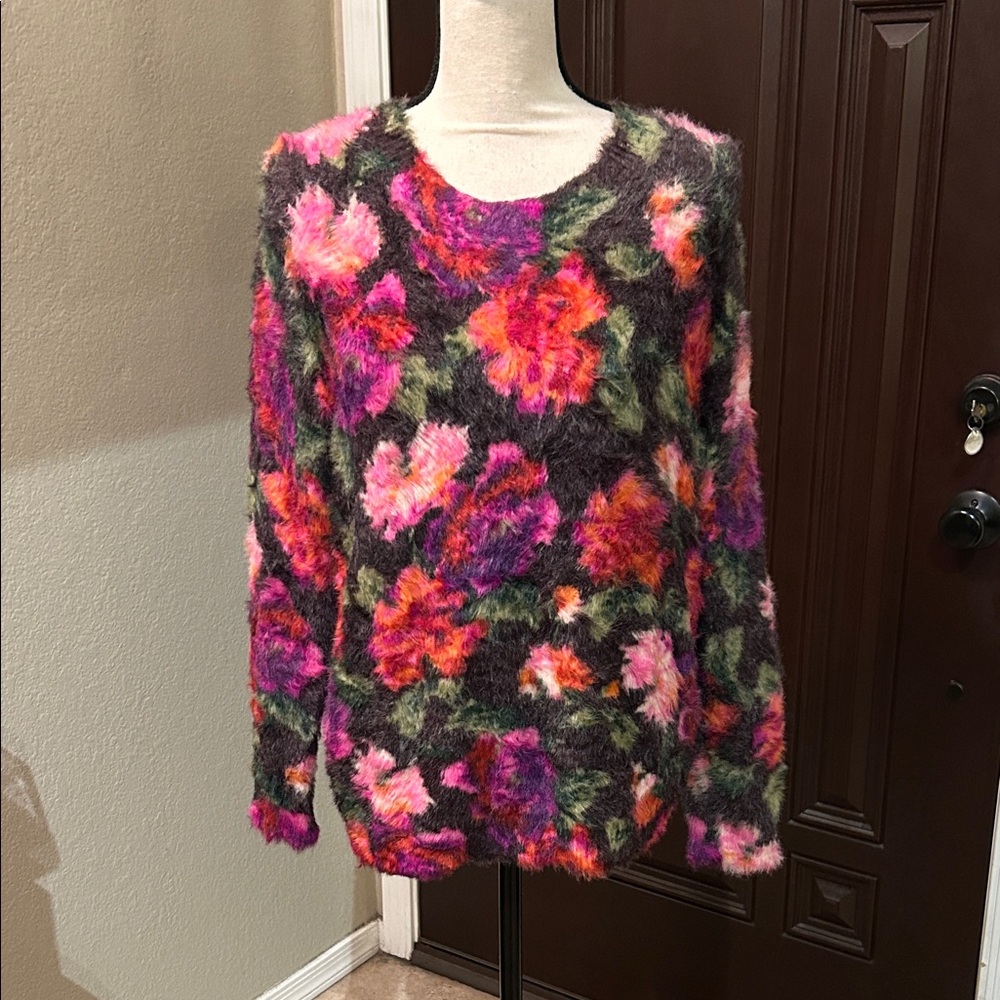Anthropologie Meadow Rue Ariel Eyelash Sweater - Picture 3 of 7